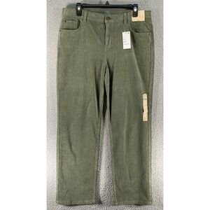 Thereabouts Pants Women's 20.5P Plus Green Corduroy High Rise Straight Heritage